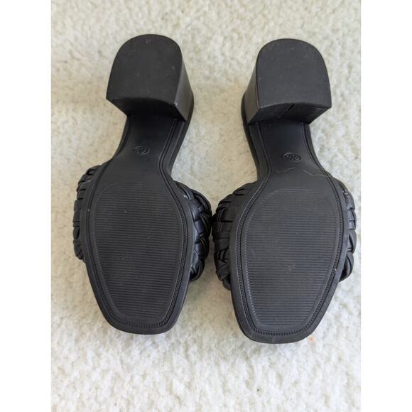 A New Day Dorothy Braided Heeled Slide Mule Black Size 6.5 Open Toe Heels - Picture 5 of 7